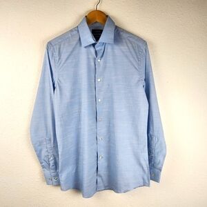 Apt. 9 Men's Button Down Dress Shirt Long Sleeve Light Blue Size S